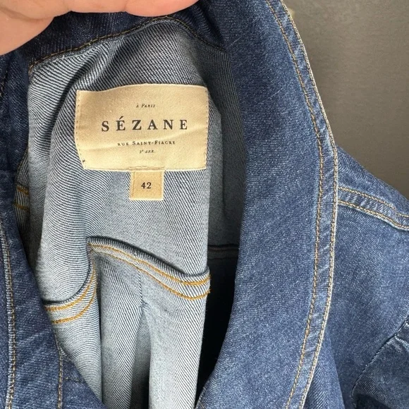 Sezane Denim Button-Up‎ Dress - Picture 4 of 4